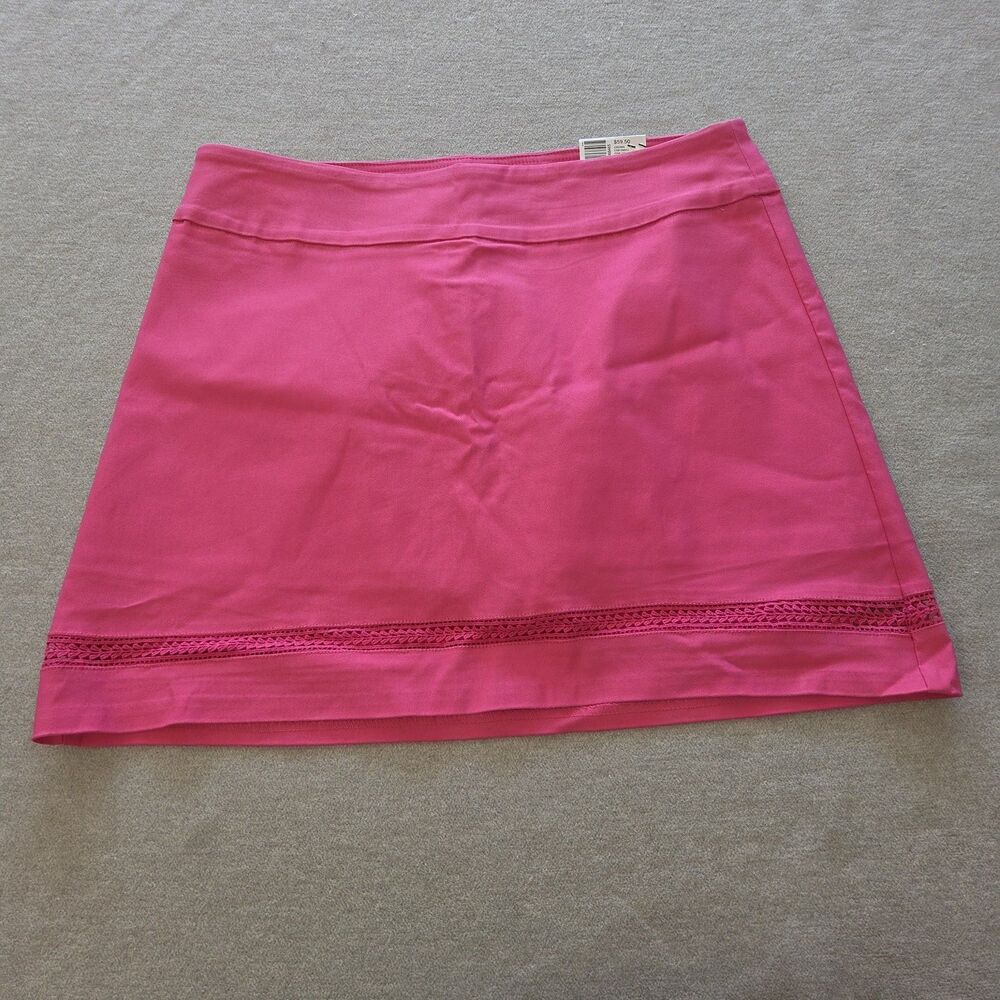 Crown & Ivy Pink Skort Womens Size 12 Stretch Vacation Beach Cruise Pull On